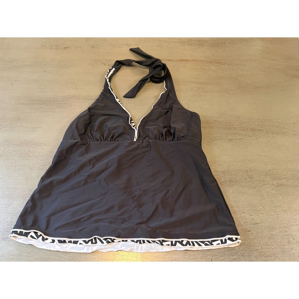 black halter REKITA    swimsuit top tankini size XL